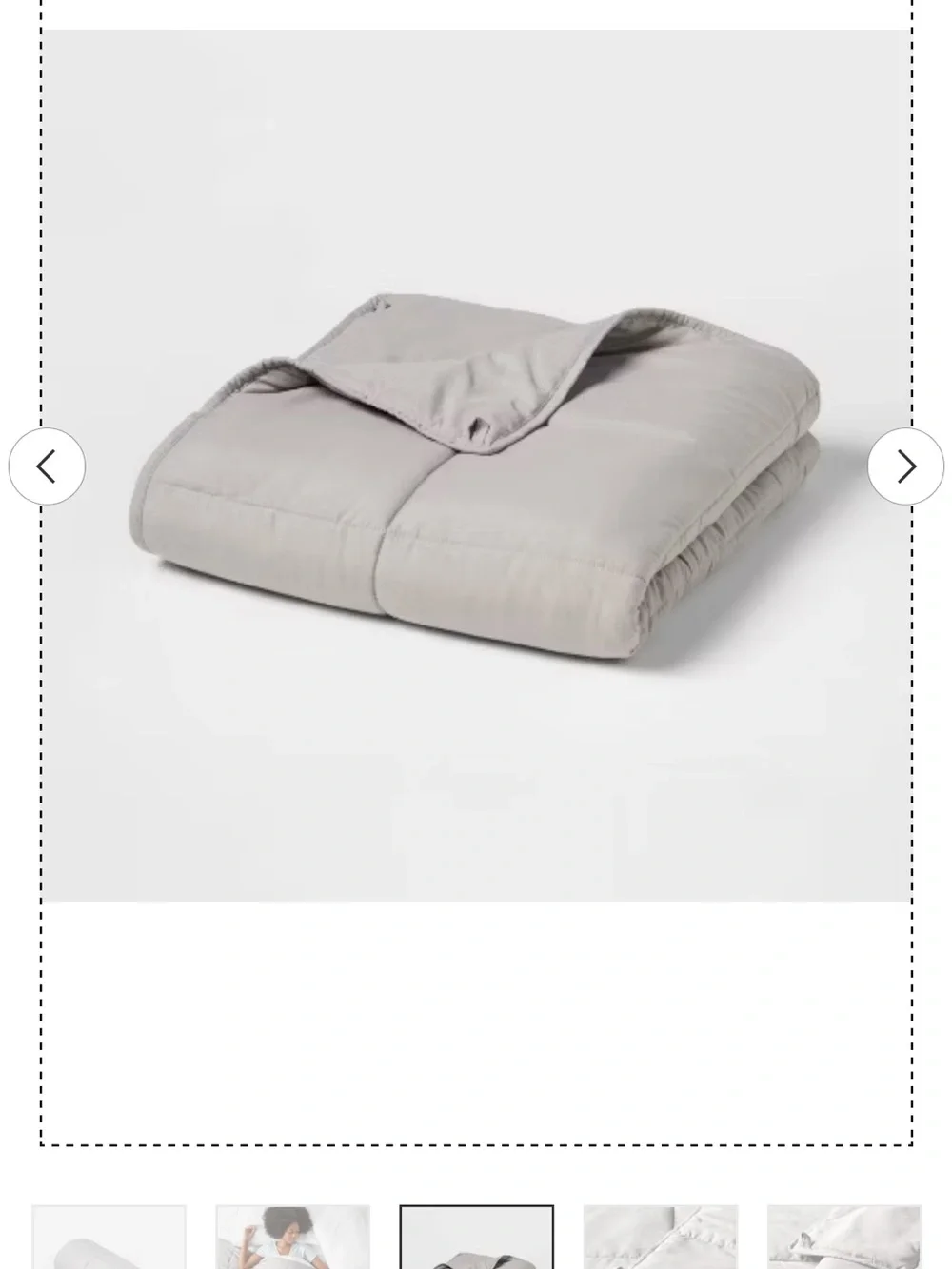 Target Light Gray Quilted Weighted Blanket